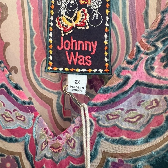 Johnny Was THIA BURNOUT DRESS, 2X - Picture 3 of 7